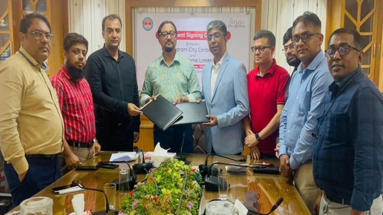 তারের জঞ্জাল সরাতে ফাইবার অ্যাট হোমের সঙ্গে চসিকের চুক্তি