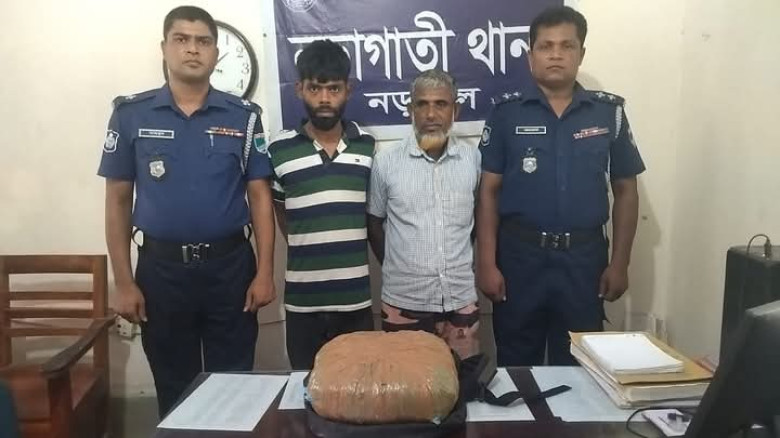 নড়াইলের নড়াগাতী থানার ওসি আশিকুর রহমানের নেতৃত্বে দুই কেজি